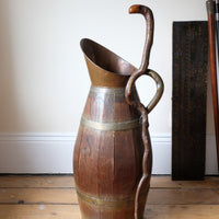 Vernacular Folk Art Twisted Walnut Walking Stick