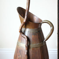 Vernacular Folk Art Twisted Walnut Walking Stick