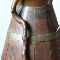 Vernacular Folk Art Twisted Walnut Walking Stick