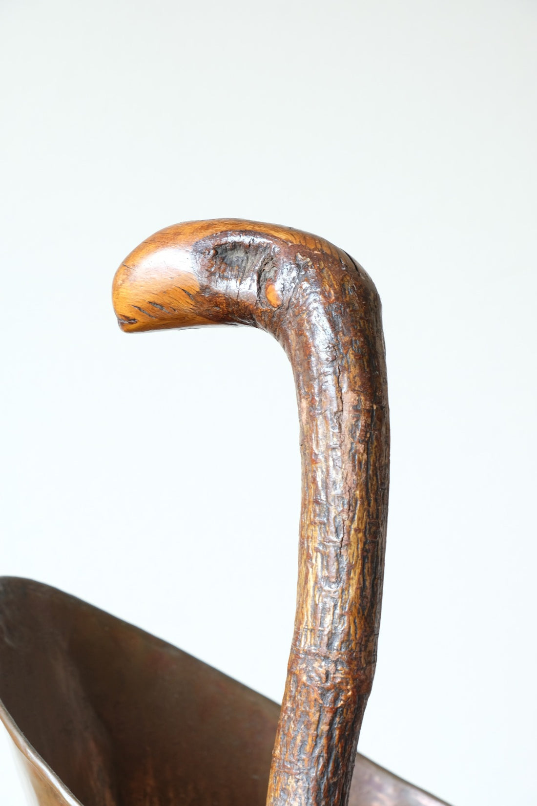 Vernacular Folk Art Twisted Walnut Walking Stick