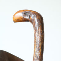 Vernacular Folk Art Twisted Walnut Walking Stick