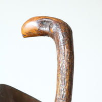 Vernacular Folk Art Twisted Walnut Walking Stick