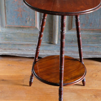 Edwardian mahogany cricket table circa 1910 front view