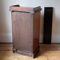 Burr Mahogany Bedside Table Nightstand with Galleried Top