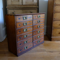 Antique Mahogany Bank Of 12 Drawers Circa 1860