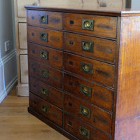 Antique Mahogany Bank Of 12 Drawers Circa 1860