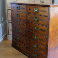 Antique Mahogany Bank Of 12 Drawers Circa 1860