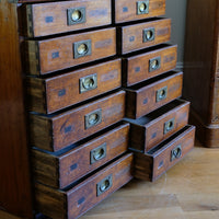 Antique Mahogany Bank Of 12 Drawers Circa 1860