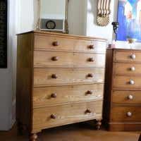 Antique Ash Chest Of Drawers Two Small Over Four Long Drawers Circa 1860
