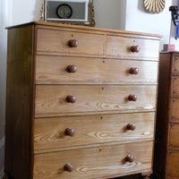 Antique Ash Chest Of Drawers Two Small Over Four Long Drawers Circa 1860