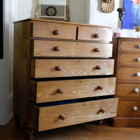 Antique Ash Chest Of Drawers Two Small Over Four Long Drawers Circa 1860