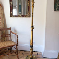 Chinoiserie standard lamp with giltwood and painted column
