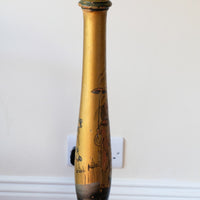 Chinoiserie standard lamp with giltwood and painted column