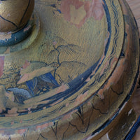 Chinoiserie standard lamp with giltwood and painted column