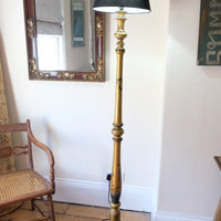 Chinoiserie standard lamp with giltwood and painted column