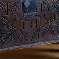 Carved Oak Coffer from the Charles II Era (c.1640–1660), ‘E.H.’ Initials