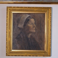 Portrait of a woman nurse oil on canvas attributed to Elfreda Gertrude Beaumont interwar era painting