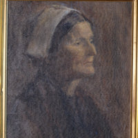 Portrait of a woman nurse oil on canvas attributed to Elfreda Gertrude Beaumont interwar era painting