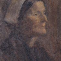 Portrait of a woman nurse oil on canvas attributed to Elfreda Gertrude Beaumont interwar era painting