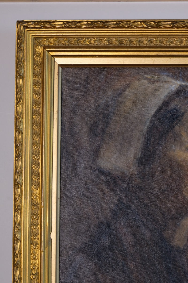 Portrait of a woman nurse oil on canvas attributed to Elfreda Gertrude Beaumont interwar era painting