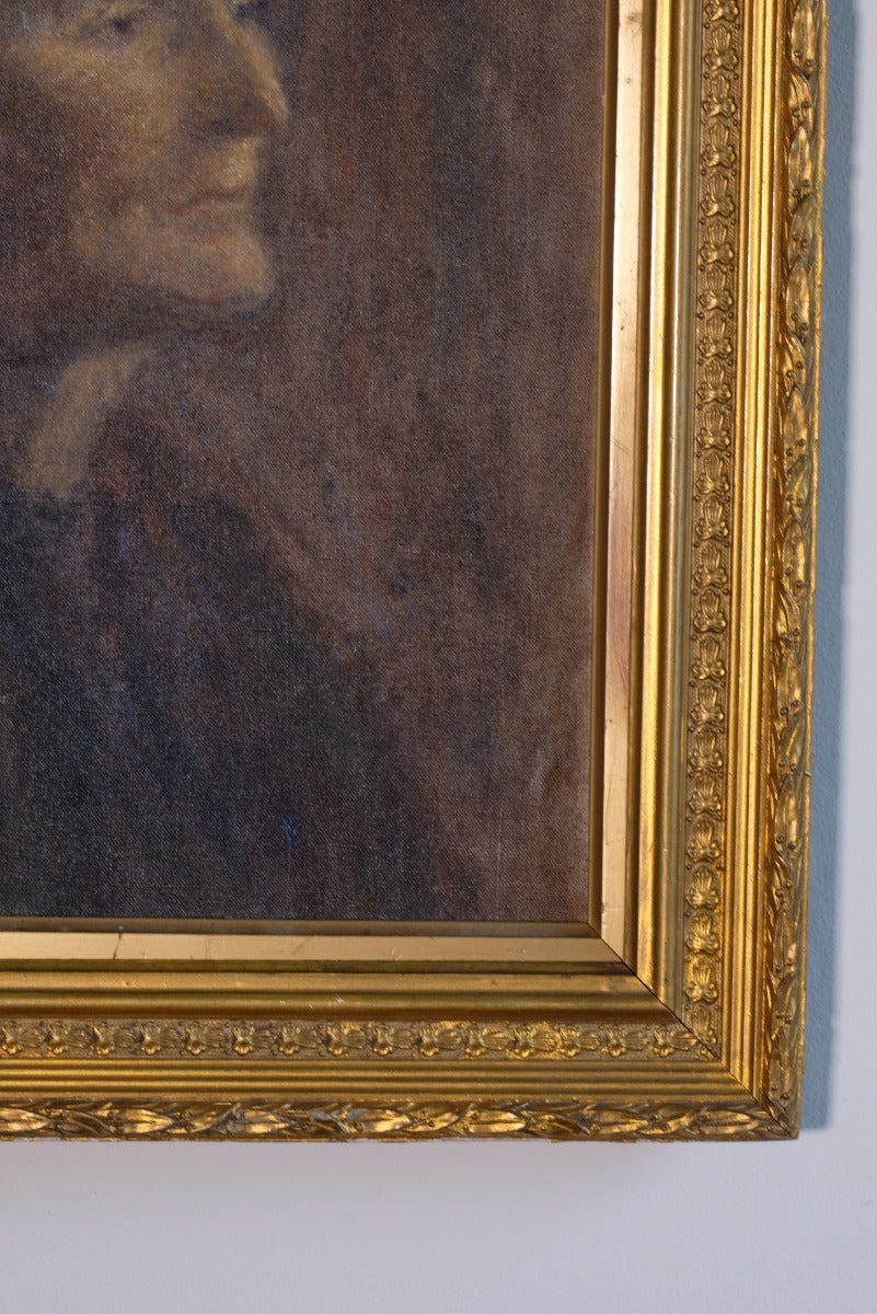 Portrait of a woman nurse oil on canvas attributed to Elfreda Gertrude Beaumont interwar era painting