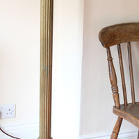 Antique Brass Standard Lamp with Laurel Wreath and Claw Feet 19th Century