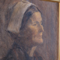 Portrait of a woman nurse oil on canvas attributed to Elfreda Gertrude Beaumont interwar era painting