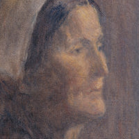 Portrait of a woman nurse oil on canvas attributed to Elfreda Gertrude Beaumont interwar era painting
