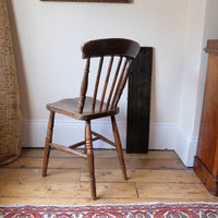 Painted Ash and Elm Windsor Spindle Back Chair Circa 1890s