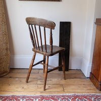Painted Ash and Elm Windsor Spindle Back Chair Circa 1890s