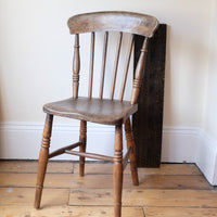Painted Ash and Elm Windsor Spindle Back Chair Circa 1890s