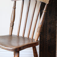 Painted Ash and Elm Windsor Spindle Back Chair Circa 1890s