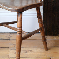 Painted Ash and Elm Windsor Spindle Back Chair Circa 1890s