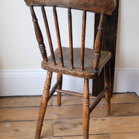 Painted Ash and Elm Windsor Spindle Back Chair Circa 1890s