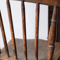 Painted Ash and Elm Windsor Spindle Back Chair Circa 1890s