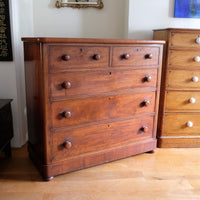 Victorian Mahogany Chest of Drawers – 2‑over‑3 Large Storage