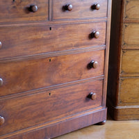 Victorian Mahogany Chest of Drawers – 2‑over‑3 Large Storage