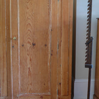 Rare James Shoolbred & Co pine linen storage cupboard (linen press) dates from. 1870–1900, made in Tottenham Court Road, London.