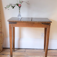 Naive 17th Century Welsh Oak Table with Iron Strapwork