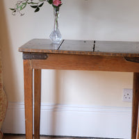 Naive 17th Century Welsh Oak Table with Iron Strapwork
