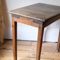 Naive 17th Century Welsh Oak Table with Iron Strapwork