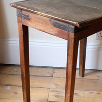Naive 17th Century Welsh Oak Table with Iron Strapwork