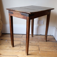 Naive 17th Century Welsh Oak Table with Iron Strapwork