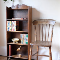 Waring and Gillow English Oak Gallery Top Bookcase Dated 1932