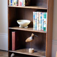 Waring and Gillow English Oak Gallery Top Bookcase Dated 1932