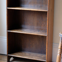 Waring and Gillow English Oak Gallery Top Bookcase Dated 1932
