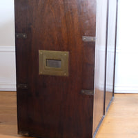Mid-Century Campaign Style Mahogany Chest with Three Graduated Drawers