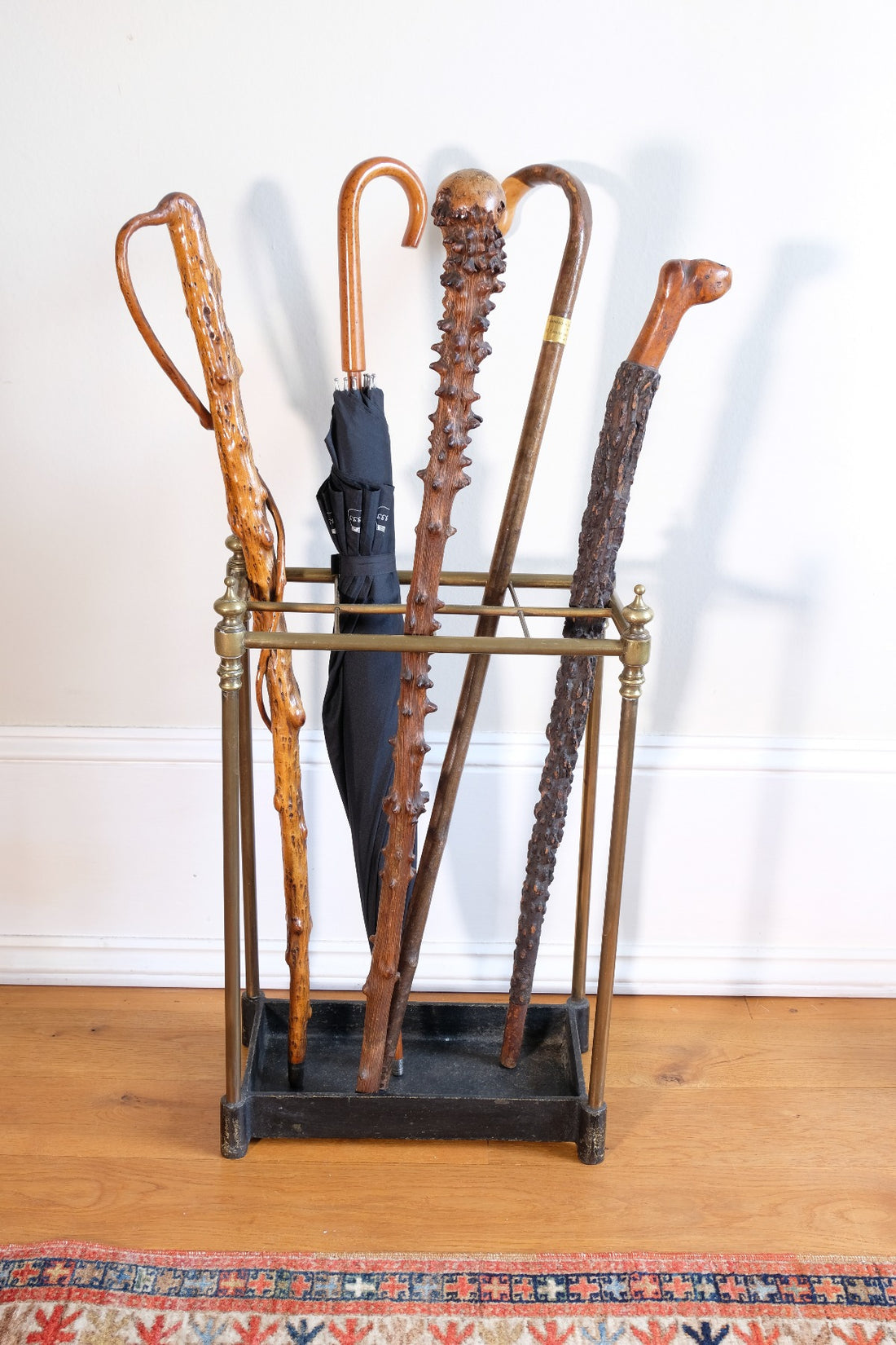 Edwardian Brass And Cast Iron Stick And Umbrella Stand Circa 1910