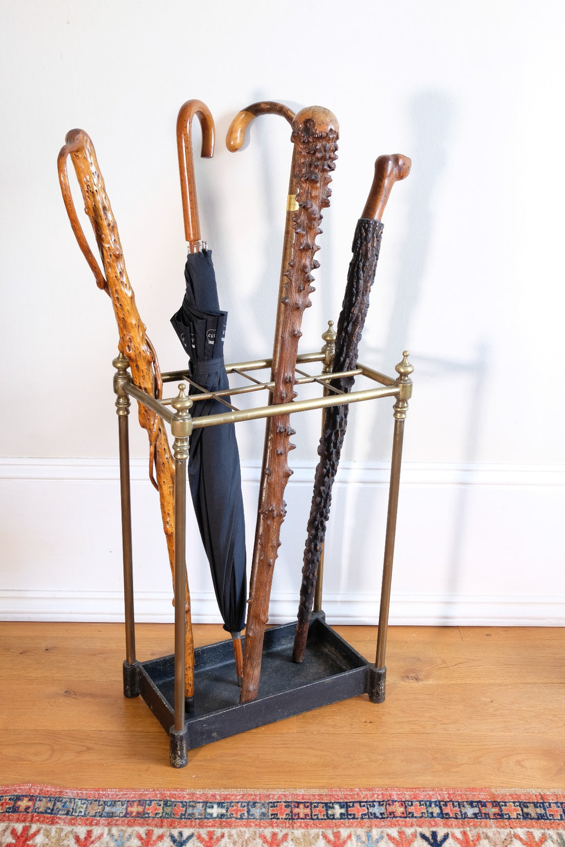 Edwardian Brass And Cast Iron Stick And Umbrella Stand Circa 1910