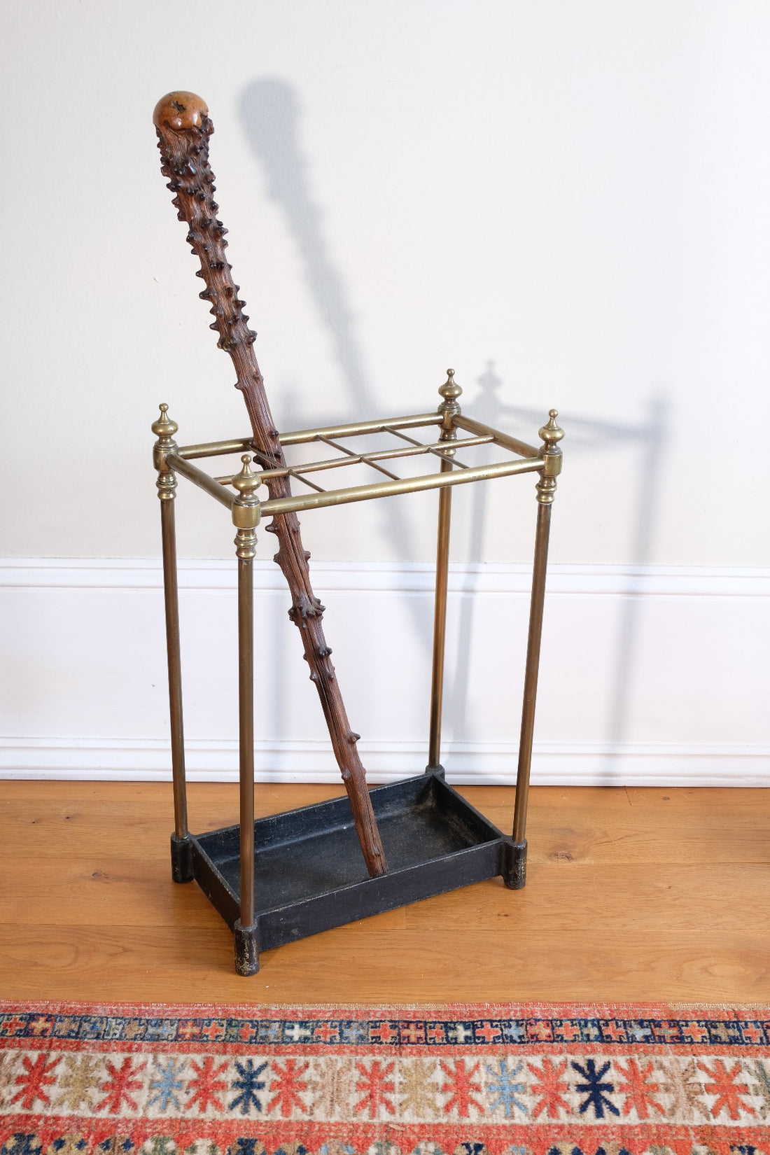 Edwardian Brass And Cast Iron Stick And Umbrella Stand Circa 1910